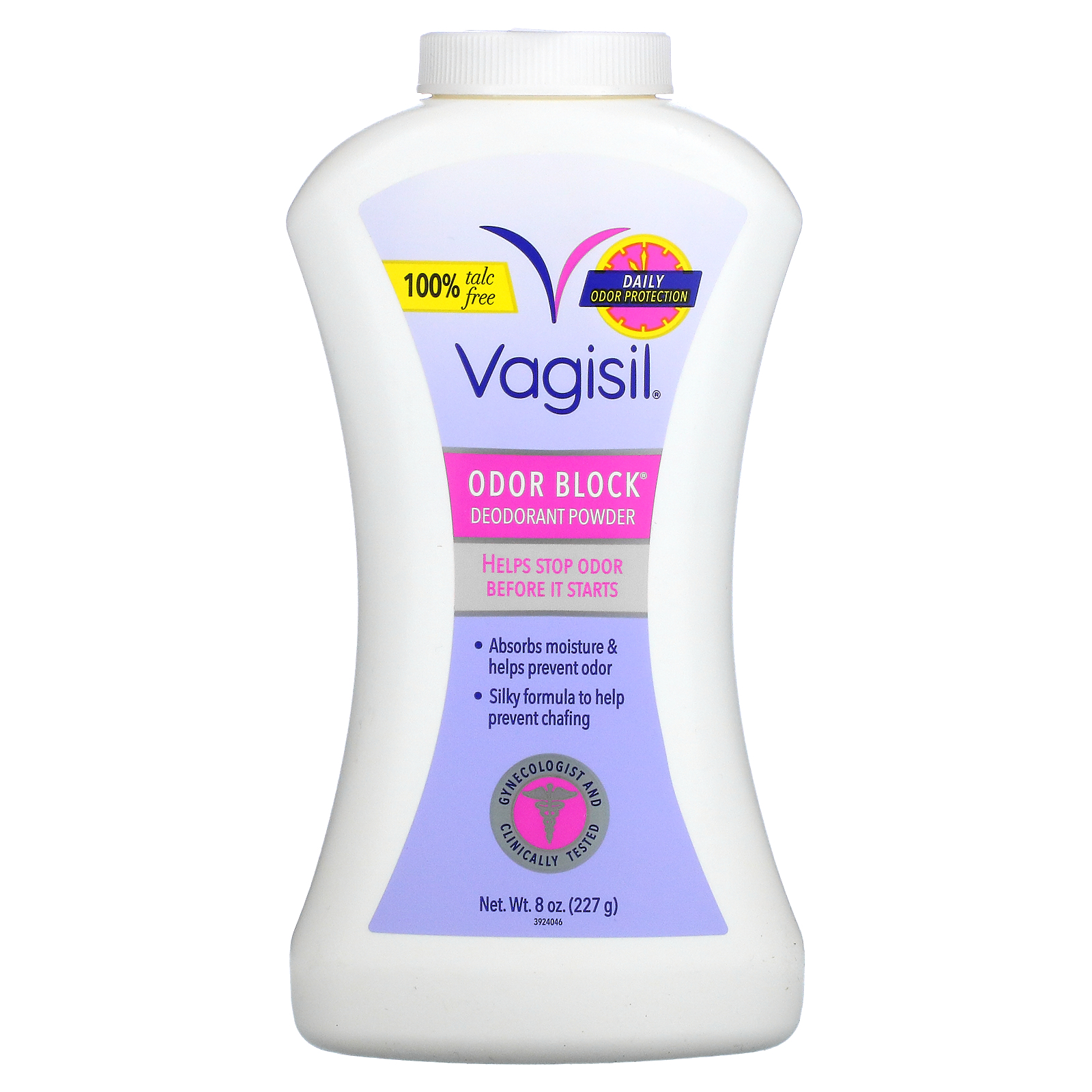 Vagisil, Дезодорант-порошок для блокировки запаха, 227 г (8 унций) - Фото товара - Вид спереди