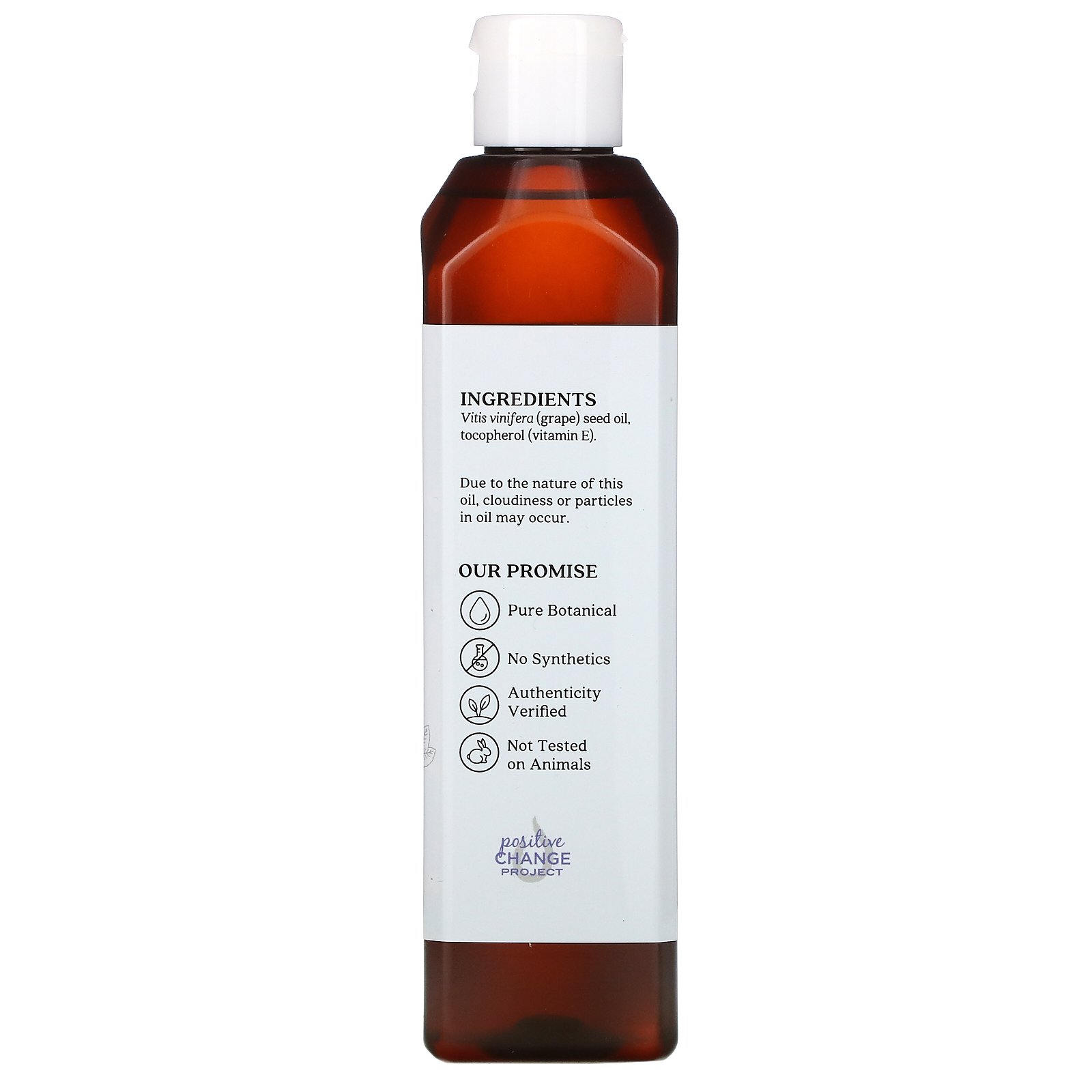 Aura Cacia, Масло для ухода за кожей, виноградные косточки, 16 жидких унций (473 мл) - Фото товара - Вид сзади